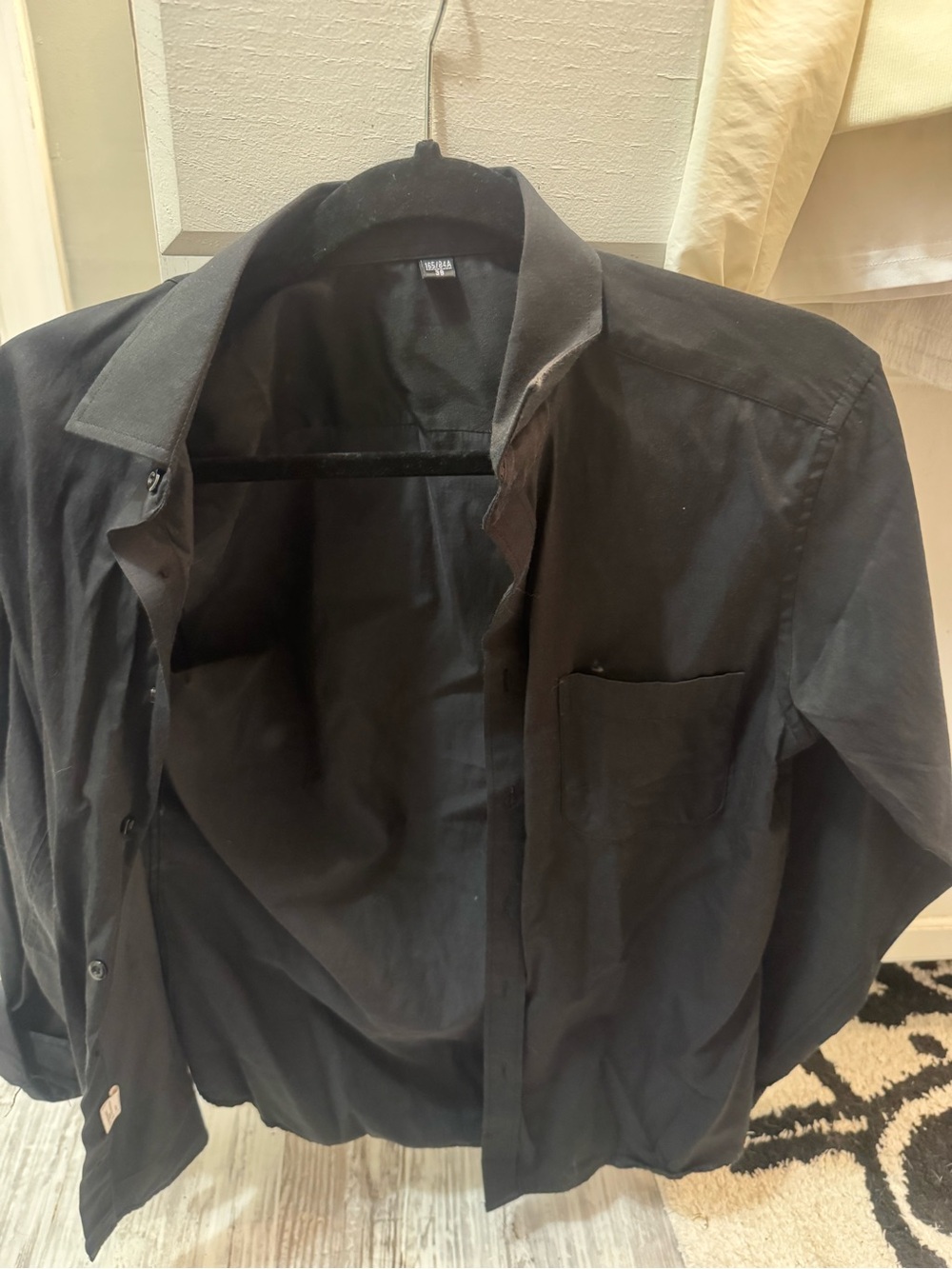 Men's Black Button-Up Casual Jacket